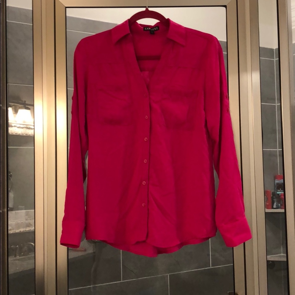 Express Pink long sleeved shirt
